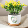 50 Years Wreath Personalized Plant Pot – Custom Ceramic Flower Planter with Name & Date for Wedding Anniversary Gift