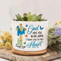 Personalized Christian Memorial Ceramic Plant Pot – Custom Name Sympathy Gift for Loss of Loved One