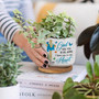 Personalized Christian Memorial Ceramic Plant Pot – Custom Name Sympathy Gift for Loss of Loved One