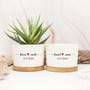 Custom Couple's Name Ceramic Plant Pot - Thoughtful Wedding Or Anniversary Gift For Newlyweds