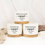 Engaged Couple Name Ceramic Plant Pot - Personalized Anniversary Flower Pot For Newlywed Gifts