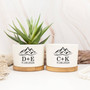 Personalized Couple's Name Wedding Ceramic Plant Pot For Anniversary Or Engagement Gift