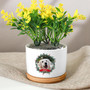Personalized Dog Christmas Ceramic Plant Pot – Custom Photo & Name Flower Planter, Pet Memorial or Holiday Gift for Dog Lovers