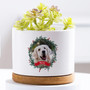 Personalized Dog Christmas Ceramic Plant Pot – Custom Photo & Name Flower Planter, Pet Memorial or Holiday Gift for Dog Lovers