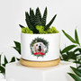 Personalized Dog Christmas Ceramic Plant Pot – Custom Photo & Name Flower Planter, Pet Memorial or Holiday Gift for Dog Lovers