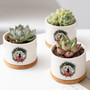 Personalized Dog Christmas Ceramic Plant Pot – Custom Photo & Name Flower Planter, Pet Memorial or Holiday Gift for Dog Lovers