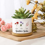 Thoughtful Family Tree Plant Pot For Mom's Mini Garden - Personalized Mother's Day Gift