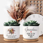 Thoughtful Grandma's Garden Ceramic Plant Pot Gift For Mother's Day - Personalized Nana Birth Month Flower Pot