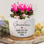 Thoughtful Grandma's Garden Ceramic Plant Pot Gift For Mother's Day - Personalized Nana Birth Month Flower Pot