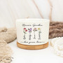 Heartfelt Grandma's Garden Ceramic Plant Pot - Custom Name & Birthflower For Mother's Day Or Birthday