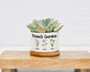 Heartfelt Grandma's Garden Ceramic Plant Pot - Custom Birth Flower Succulent Planter For Mother's Day