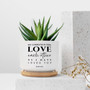 Love Each Other As I Have Loved You" Ceramic Planter – Flower Pot with Drainage & Saucer for Indoor Plants, Christian Home Decor