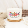 Thoughtful Mama's Garden Ceramic Plant Pot With Custom Birthflower And Family Name For Mother's Day Or Birthday