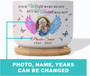 Personalized Memorial Butterfly Ceramic Plant Pot – Custom Name & Photo Sympathy Gift with Tray for Loss of Mom or Dad in Heaven