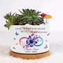Personalized Memorial Ceramic Plant Pot – Custom Christian Sympathy Flower Planter with Tray and Name for Loss of Loved One