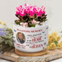 Personalized Memorial Ceramic Plant Pot – Custom Name & Photo Bereavement Sympathy Gift for Loss of Mom or Dad