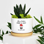 Merry Christmas Mommy and Daddy Ceramic Plant Pot – Baby Announcement Succulent Planter with “See You in 2025” Message