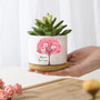 Personalised Family Tree Ceramic Flower Pot – Custom Engraved Planter Gift for Mum with Kids' Names, Mother's Day Succulent Pot