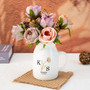 Engaged Ceramic Flower Vase With Couple's Names - Thoughtful Wedding And Engagement Gift For Couples