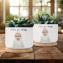 Personalized Father's Day Photo Ceramic Plant Pot – Custom Planter Gift for Dad or Grandpa