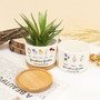 Thoughtful Grandma's Garden Ceramic Plant Pot – Gift For Mom With Birth Flower Customization For Outdoor DéCor