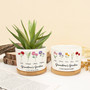 Thoughtful Grandma's Garden Ceramic Plant Pot – Gift For Mom With Birth Flower Customization For Outdoor DéCor