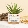 Thoughtful Grandma's Garden Ceramic Plant Pot – Gift For Mom With Birth Flower Customization For Outdoor DéCor