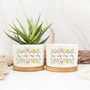 Thoughtful Mom Ceramic Plant Pot With Custom Birthflowers - Perfect Gift For Birthday Or Mother's Day