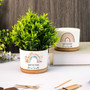 Heartfelt Thank You Ceramic Plant Pot For Teachers – Cute Rainbow Design, Personalized End Of Year Gift