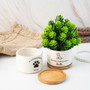 Personalized Pet Memorial Ceramic Plant Pot For Pet Lover - Sympathy Gift With Dog Paw Design