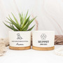 Personalized Pet Memorial Ceramic Plant Pot For Pet Lover - Sympathy Gift With Dog Paw Design