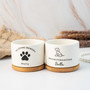 Personalized Pet Memorial Ceramic Plant Pot For Pet Lover - Sympathy Gift With Dog Paw Design