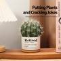 Retired Definition Retirement Gifts Ceramic Succulent Plant Pot For Coworker Home Office Decor Plant Lover