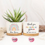 Personalized Thank You Teacher Ceramic Plant Pot - Thoughtful End Of Year Gift For Teacher Appreciation