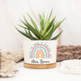 Personalized Thank You Teacher Ceramic Plant Pot - Thoughtful End Of Year Gift For Teacher Appreciation
