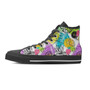 カラフルミックスフルーツパイナップルハワイアンプリントメンズハイトップシューズ