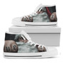 愛のクリスマスサンタクロースプリント白いハイトップシューズ
