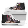 Calavera Girl Day Of The Dead Print White High Top Shoesを日本語に訳すと、「カラベラガールデイオブザデッドプリントホワイトハイトップシューズ」です。