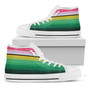 カラフルなメキシコのセラペストライププリント白いハイトップシューズ