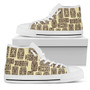 Tiki Brown Symbol Print Men High Top Shoesを日本語に訳すと、「Tikiブラウンシンボルプリントメンズハイトップシューズ」です。