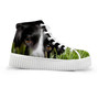 かわいい動物ブルドッグハイトップシューズ