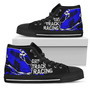 ダートトラックレーシング修正ハイトップシューズブルー