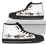 馬乗り愛好者の女性用ハイトップシューズ