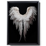 Touching Angel Wings Canvas Art - Black And White Wall Decor For Living Room