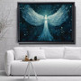 Handmade Angel Wings Wall Art - White Impasto Acrylic Painting For Modern Home DéCor
