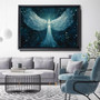 Handmade Angel Wings Wall Art - White Impasto Acrylic Painting For Modern Home DéCor