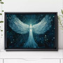 Handmade Angel Wings Wall Art - White Impasto Acrylic Painting For Modern Home DéCor