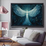 Handmade Angel Wings Wall Art - White Impasto Acrylic Painting For Modern Home DéCor