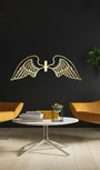 Heartfelt Angel Wings Wall Art For Modern Homes - Personalized Metal Sign For Living Room And Housewarming