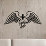 Heartfelt Angel Wings Wall Art For Modern Homes - Personalized Metal Sign For Living Room And Housewarming